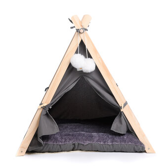 Dogs&amp;Co Tippi Tent voor katten of kleine honden Grijs