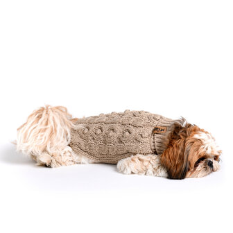 Dogs&amp;Co Hand gebreide Hondentrui Beige