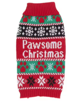 Honden Kersttrui Pawsome Christmas