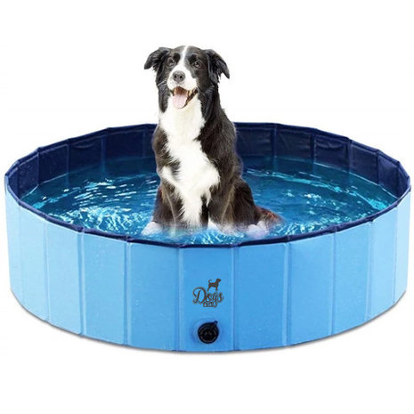 Wereldbol Remmen Vooruit Honden-zwembad-160x30-cm-Blauw-dogsandco - Dogs & Co