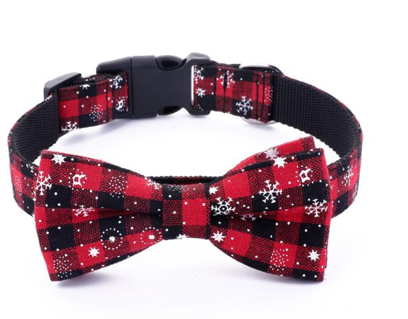 Halsband met strik voor hond - Kerstmis Rood