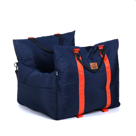 Dogs&Co Luxe Honden autostoel  Royal+  NAVY Waterproof  