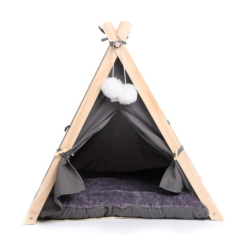 Dogs&Co Tippi Tent voor katten of kleine honden Grijs