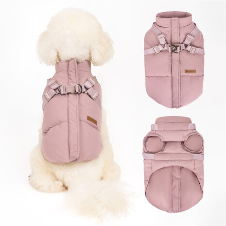 Dogs&Co Warme  Hondenjas Soft Pink 2.0 model 