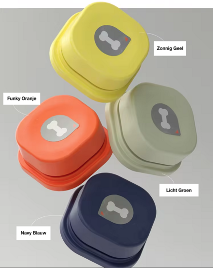 Hondenspeelgoed  Praatknop  Dogbuttons met Opname Functie Navy Blauw