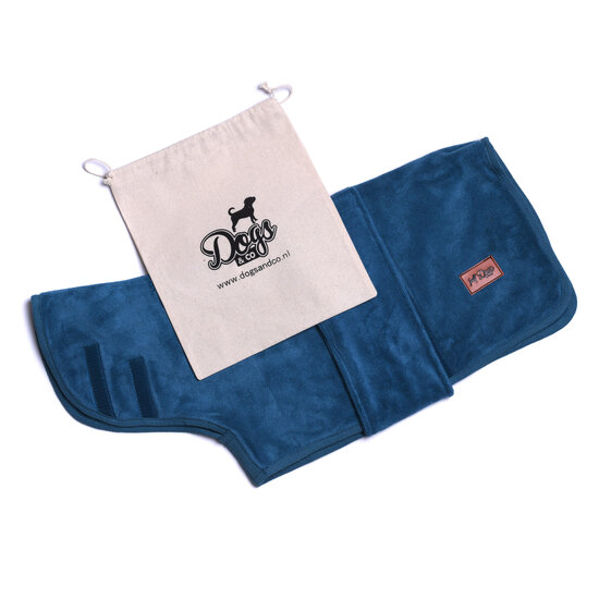 Dogs&amp;Co Honden Badjas Blauw incl. waszakje