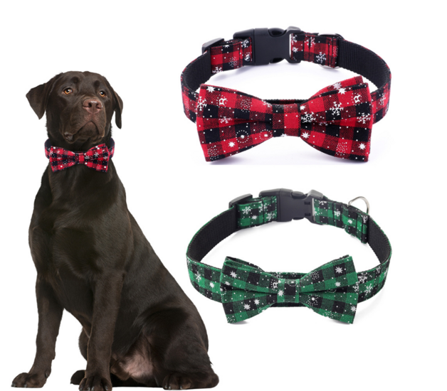 Halsband met strik voor hond - Kerstmis Rood