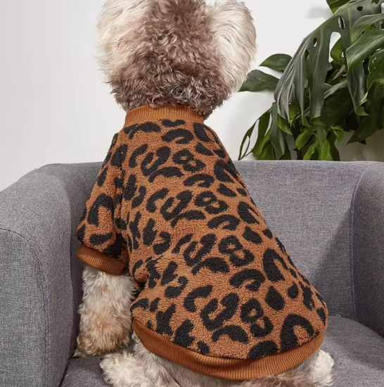 Teddy Fleece Hondentrui Leopard Bruin