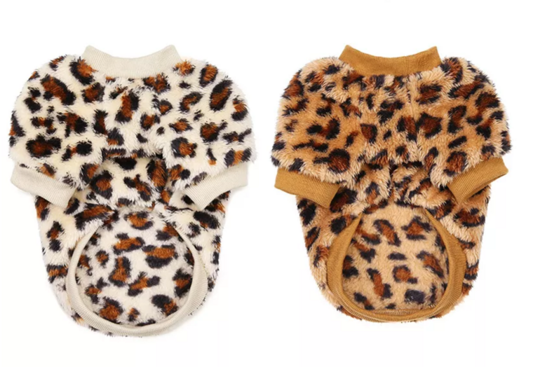 Teddy Fleece Hondentrui Leopard Bruin