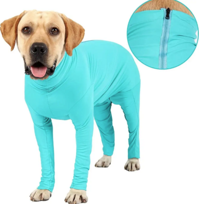 Medisch Bodysuit - Operatie jumpsuit Turquoise - Operatiepak voor de hond Turquoise