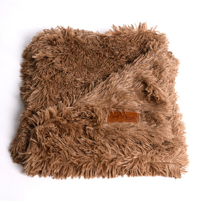 Dogs&Co Fluffy Hondendeken 100x75 cm Khaki bruin